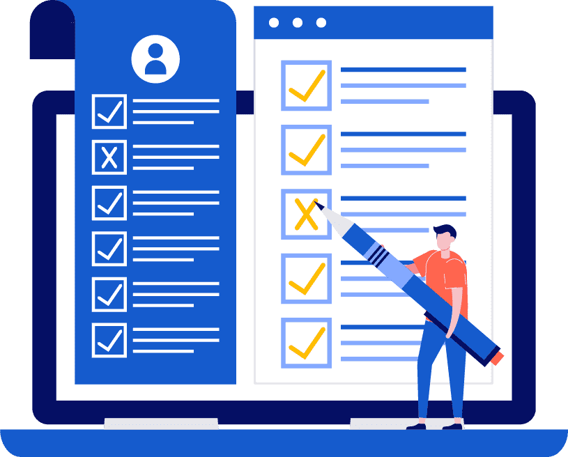 セルフチェックツールのイラスト