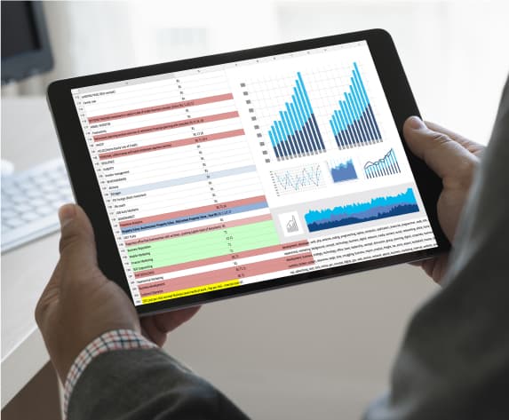 タブレットの画面の写真