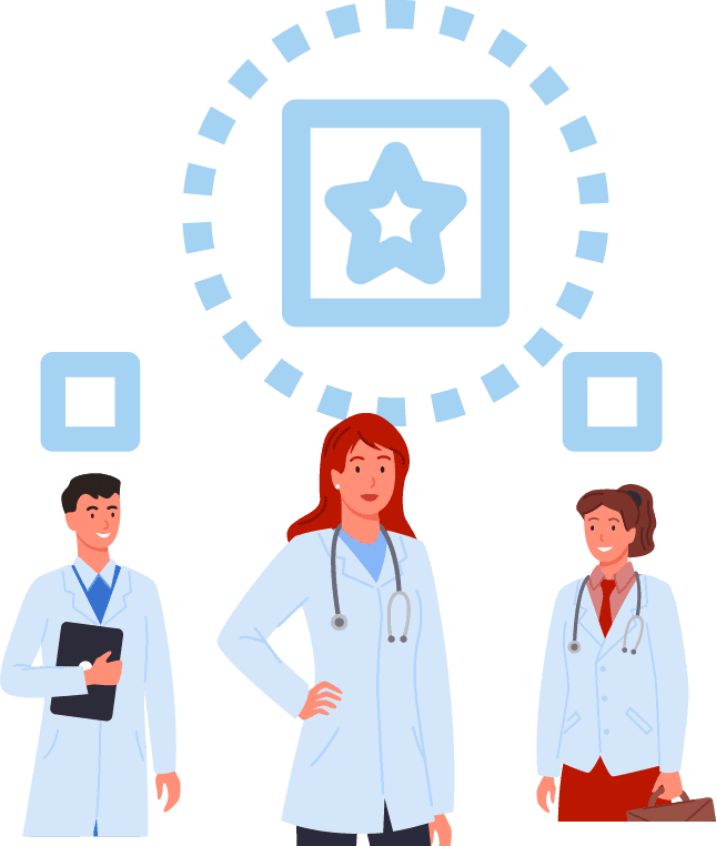 3人の医者のイラスト